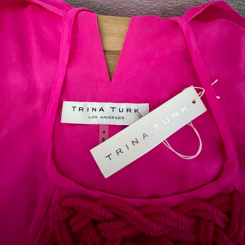 Trina Turk NWT Silk Sleeveless Mini Dress - Hot Pink - Sz 4